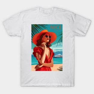 Nice, France, Vintage Travel Poster T-Shirt